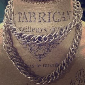 Silver light weight chain necklace